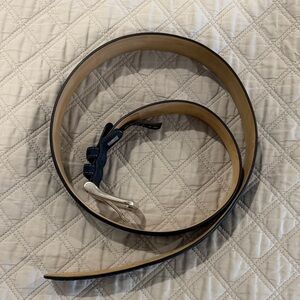 Mezlan Navy and Tan Leather Belt